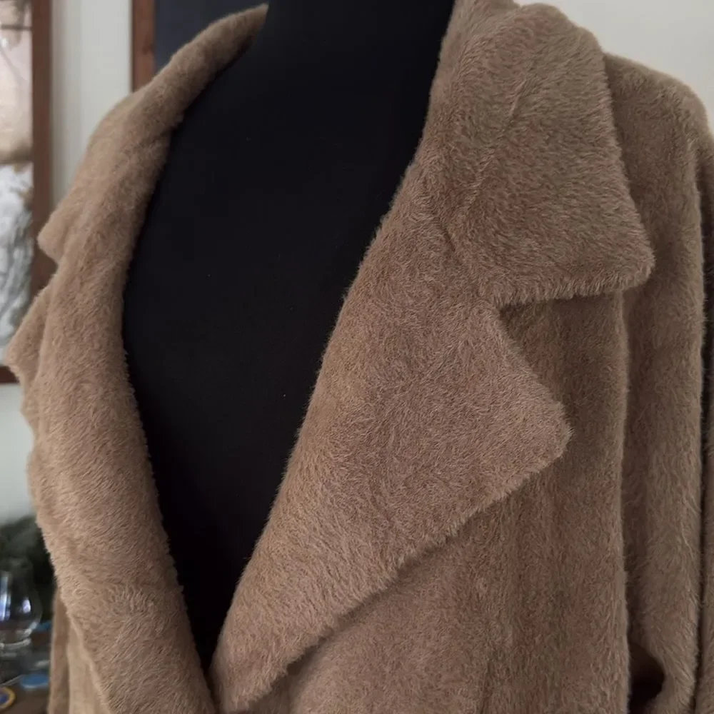 Karen Kane Sweater Coat in Camel - Picture 7 of 11